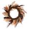 26" Coral Orange & Brown Pampas Pre-Lit LED Wreath